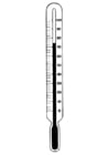 Kleurplaten temperatuur - thermometer