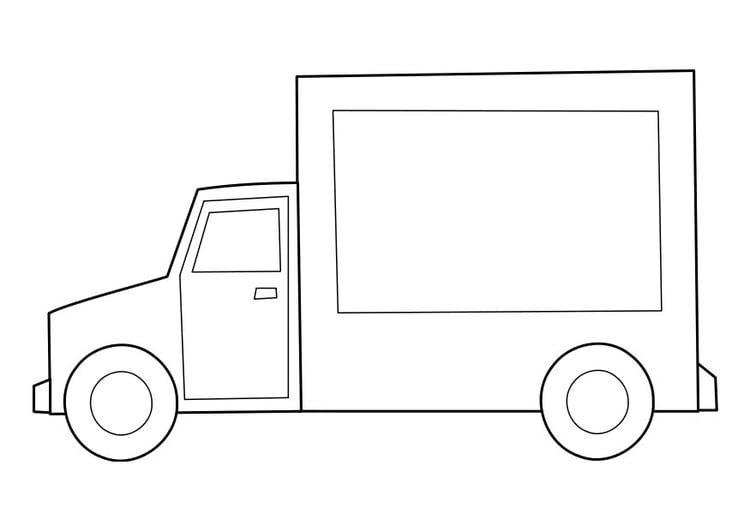Kleurplaat vrachtwagen