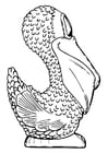 Kleurplaten zijkant pelikaan