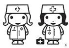 zoek de verschillen - verpleegster 