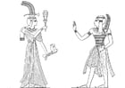 Kleurplaten zoon en dochter van Ramses 2