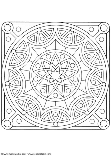 Kleurplaat mandala-1502w
