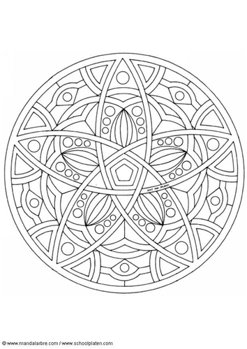 Kleurplaat mandala-1602e