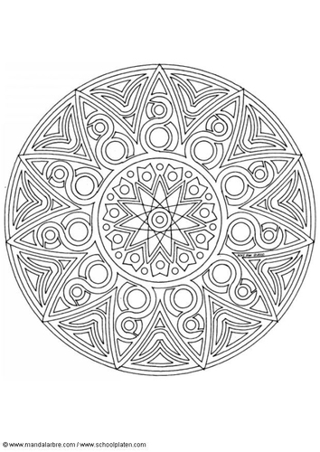 Kleurplaat mandala-1702o