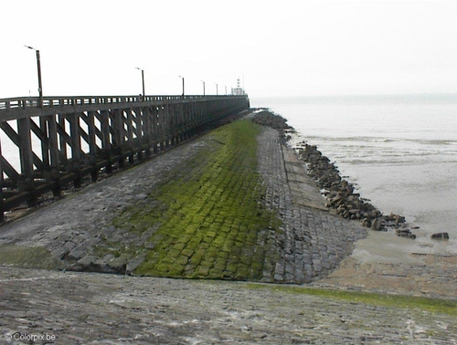 Foto oosteroever staketsel Oostende
