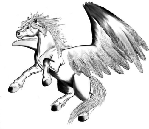 Kleurplaat pegasus
