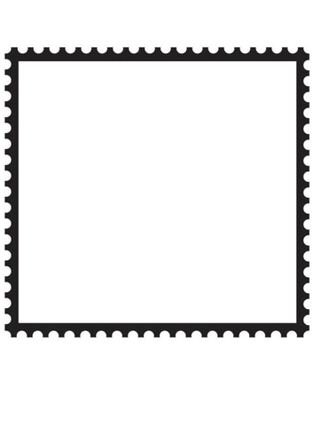 Kleurplaat postzegel vierkant