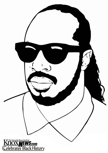 Kleurplaat Stevie Wonder