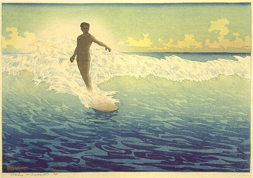 Foto surfer op Hawaï 