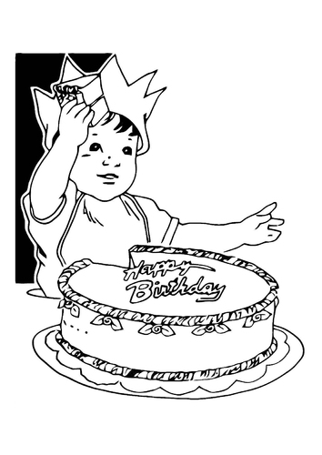 Kleurplaat verjaardag