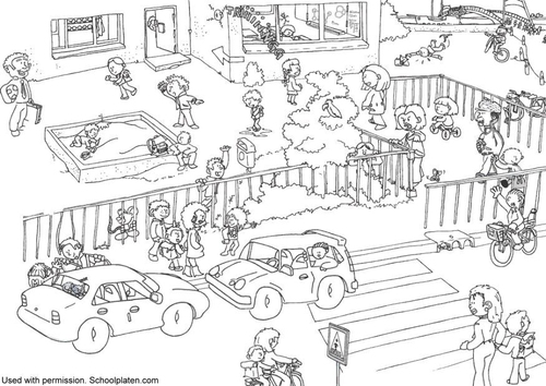 Verkeer aan de schoolpoort