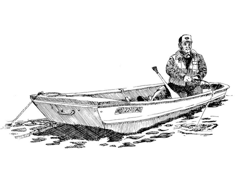 visser in bootje