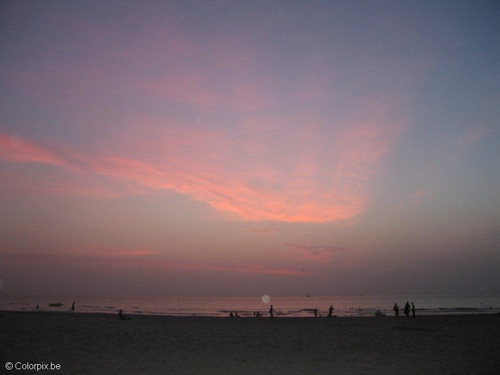 zonsondergang strand