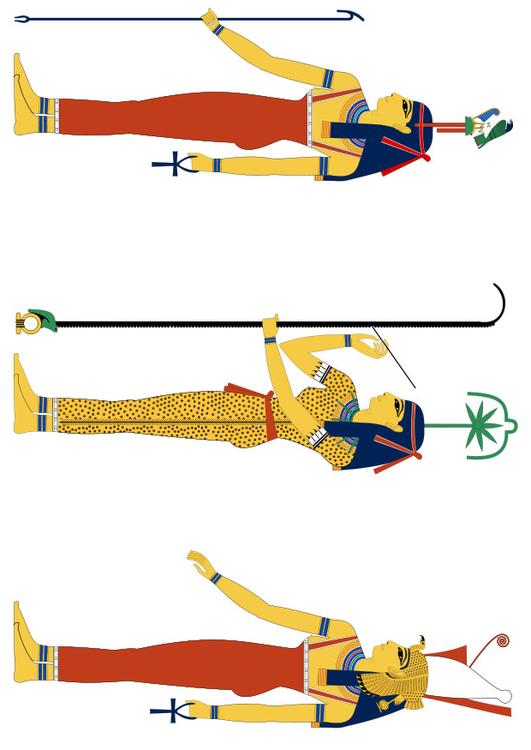 Hathor, Seshat en Mut