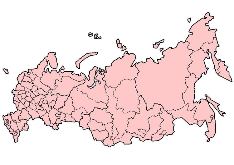 Afbeelding Rusland met districten