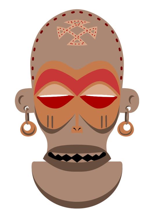 Afrikaans masker - ZaÃ¯re-Angola