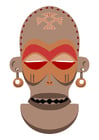 Afbeelding Afrikaans masker - ZaÃ¯re-Angola