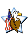 Amerikaanse vlag met adelaar