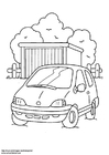 Kleurplaat auto