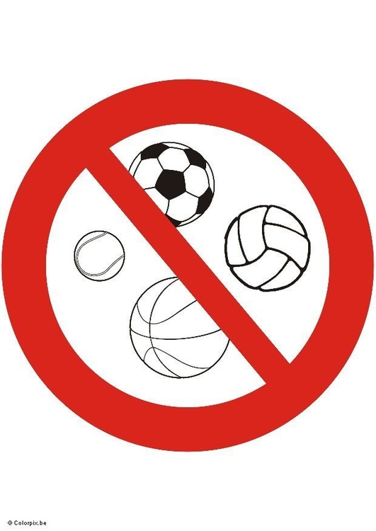 Afbeelding balspel verboden