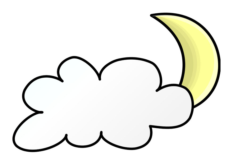 Afbeelding bewolkte nacht