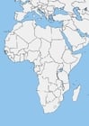 blanco kaart Afrika