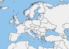blanco kaart Europa