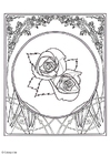 Kleurplaat rozen