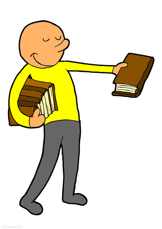 Afbeelding boeken uitdelen 