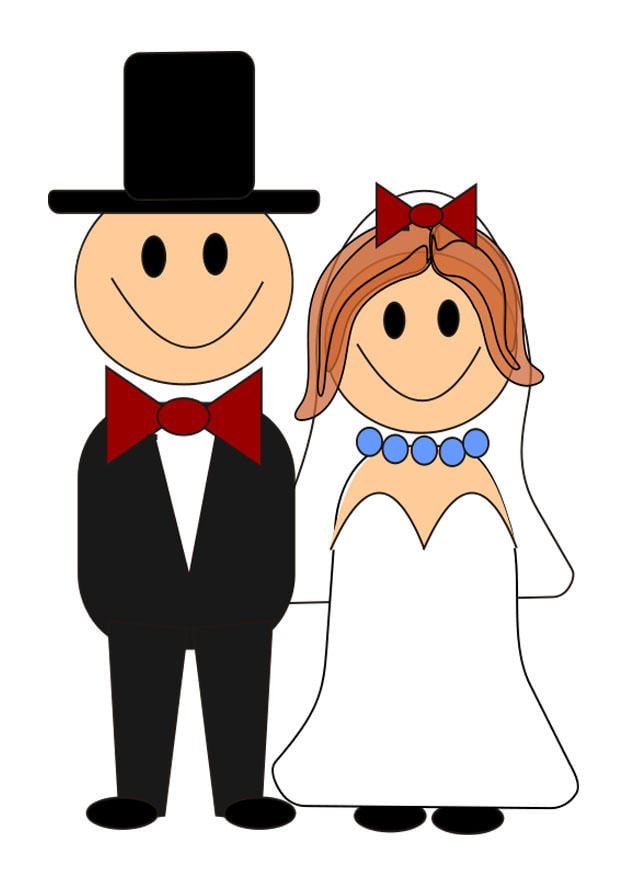 Afbeelding bruid en bruidegom