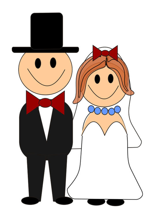 Afbeelding bruid en bruidegom