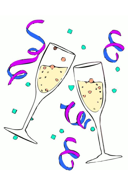 Afbeelding champagne glazen 