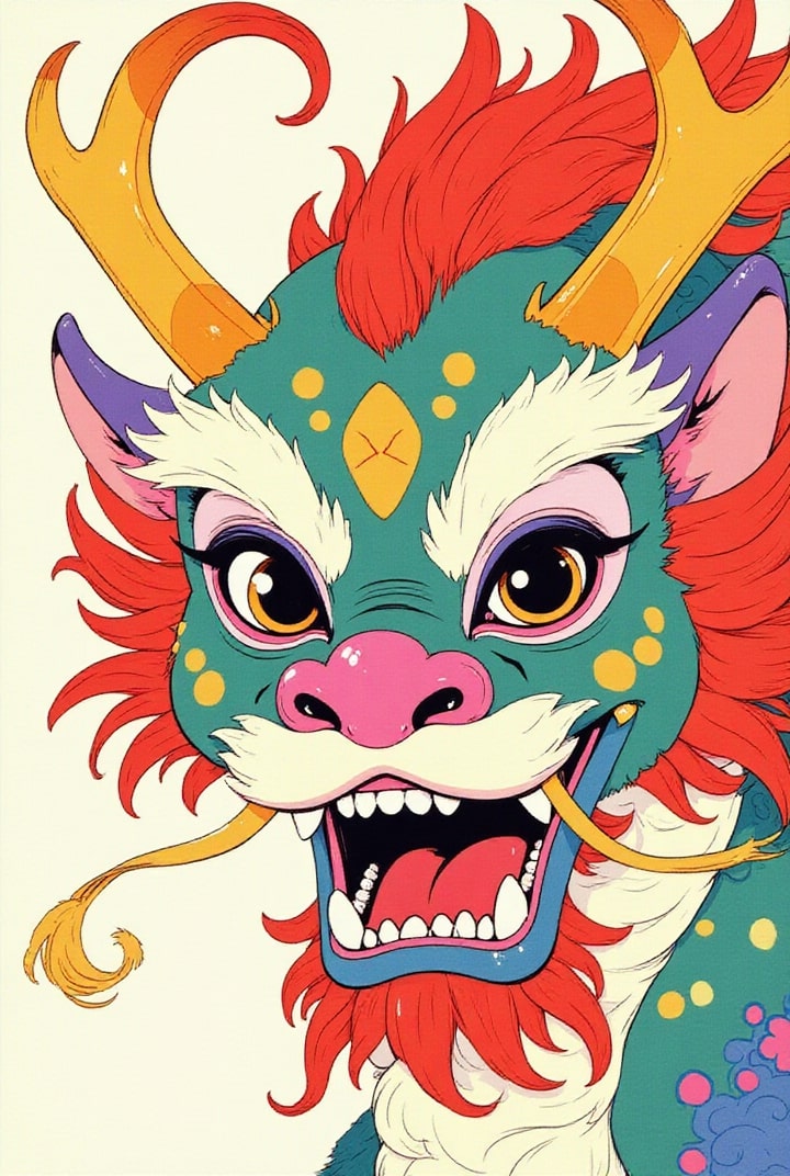 Afbeelding Chinees drakenmasker 