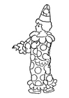 Kleurplaat clown