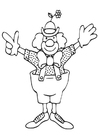Kleurplaat clown