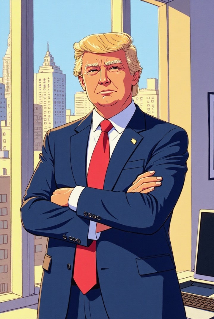 Afbeelding Donald Trump als businessman