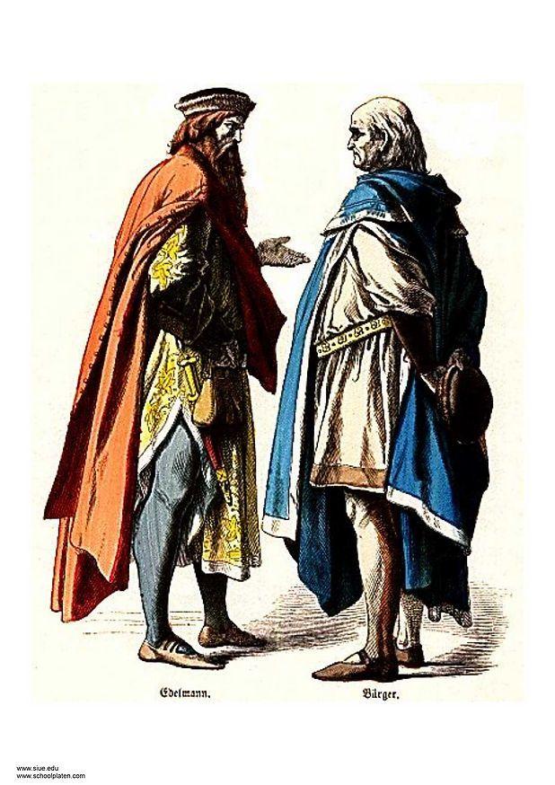 Afbeelding edelman en stedeling ( 14e eeuw )