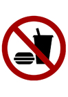 Afbeeldingen eten en drinken verboden