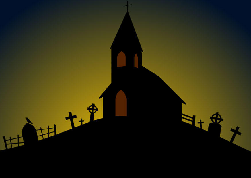 Afbeelding Halloween kerk