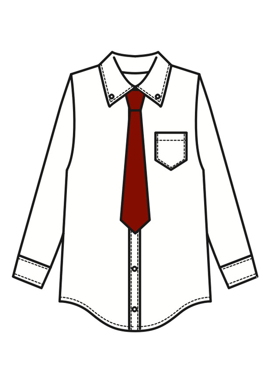 Afbeelding hemd met stropdas
