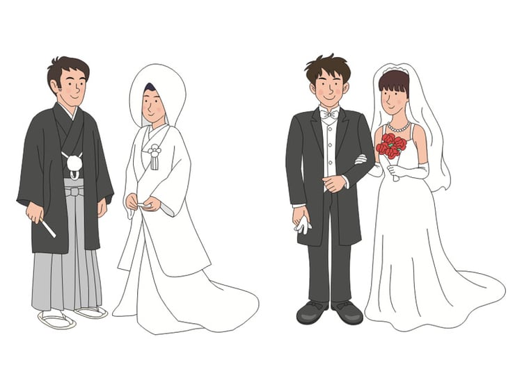 Afbeelding japans huwelijk