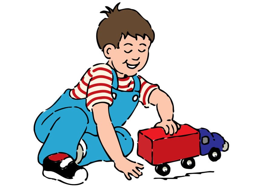 Afbeelding jongen met auto