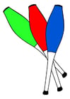 Afbeeldingen jongleren - kegels