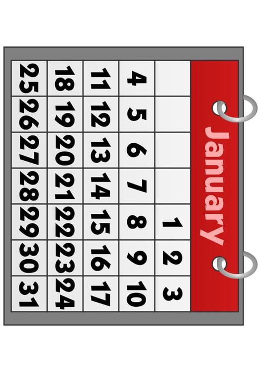 kalender - januari