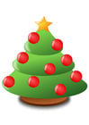 Afbeelding kerstboom met kerstballen