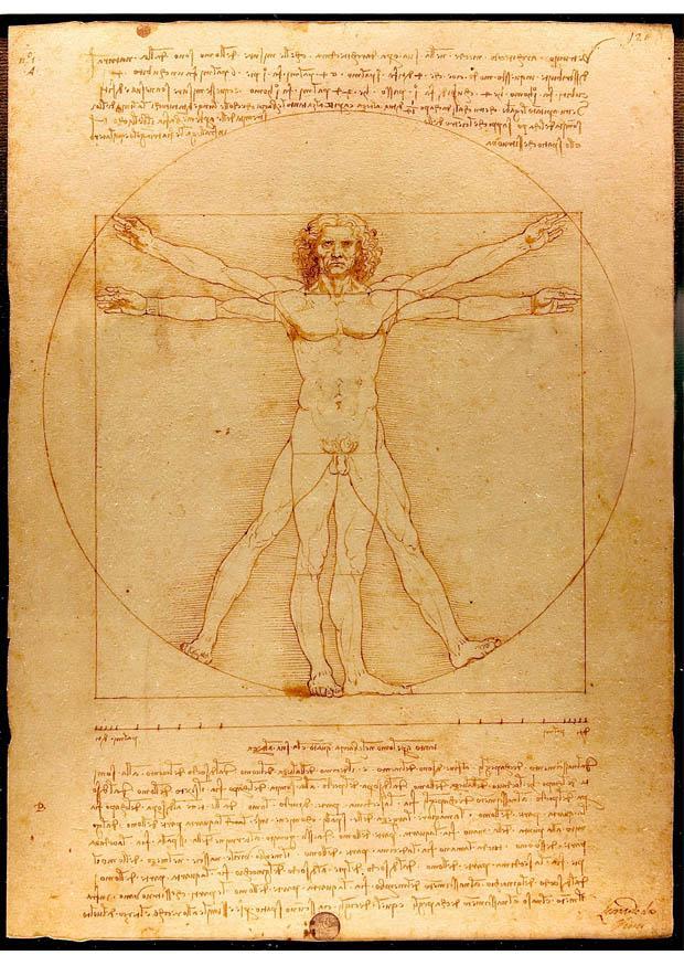 Afbeelding Leonardo Da Vinchi - Man van Vitruvius