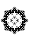 Kleurplaat mandala