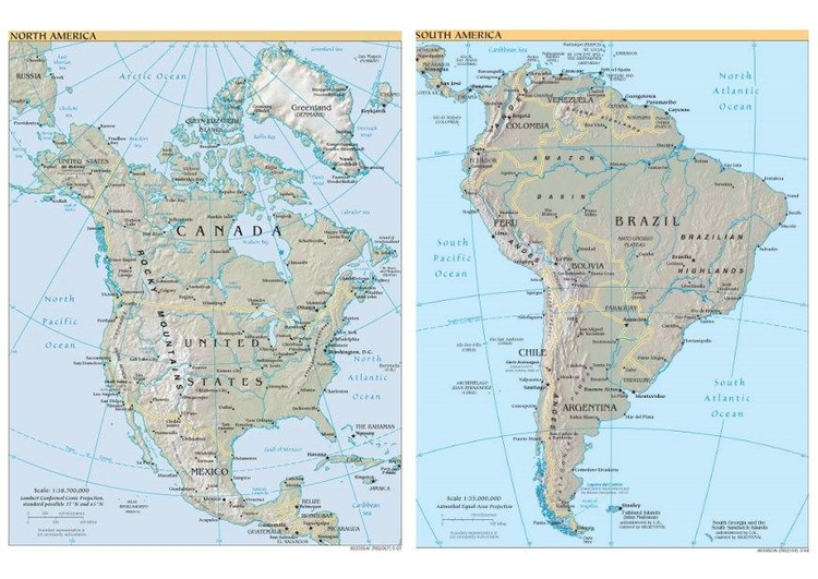 Afbeelding Noord- en Zuid Amerika