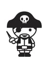 Kleurplaat piraat