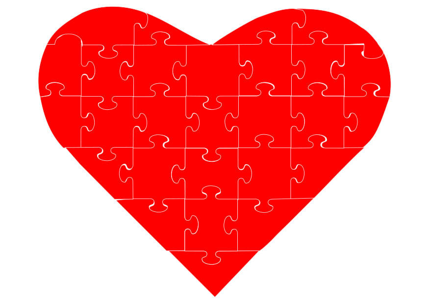 Afbeelding puzzel hart 